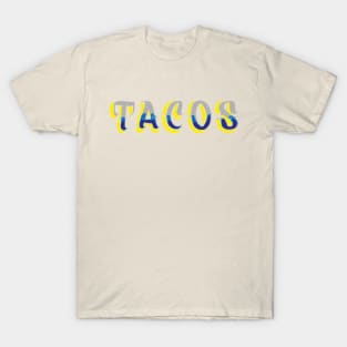 Tacos authentic mexican food callugraphy banner taquería rótulo T-Shirt